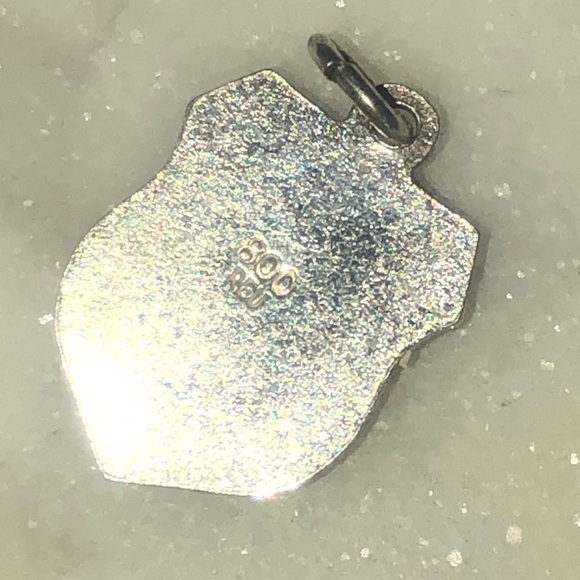 VTG 800 Silver & Enamel Gstaad Travel Sheild Souvenir Charm Bracelet Charm - Picture 2 of 3